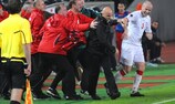 Georgia celebrate a UEFA EURO 2012 goal