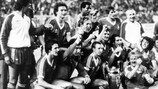 Nottingham Forest empoche la Coupe des clubs champions européens en 1980 face au Hamburger SV de Horst Hrubesch