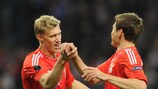 Pavel Pogrebnyak and Diniyar Bilyaletdinov celebrate Russia's sixth goal against Andorra
