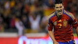 David Villa score twice for Spain as they came from behind to beat the Czech Republic in March