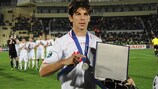 Levan Kobiashvili honoré par l'UEFA avant le match face à la Grèce