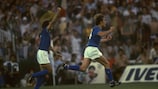 Marco Tardelli comemora o seu golo na final do Mundial de 1982