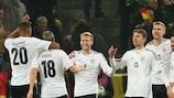 André Schürrle receives the adulation of his Germany team-mates