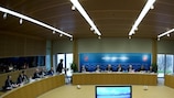 Le Comité exécutif de l'UEFA lors de sa réunion de janvier à Nyon