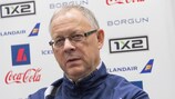 Lars Lagerbäck got down to work as Iceland coach in January 2012