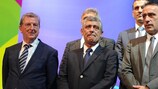 Roy Hodgson, Fernando Santos and Paulo Bento at the World Cup draw