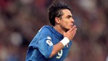 Filippo Inzaghi é o melhor marcador de sempre da Itália no Campeonato da Europa