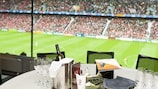 Superb hospitality packages are standard at major UEFA events