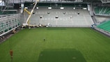 Renovation work is under way at the Stade Geoffroy Guichard