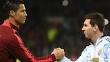Cristiano Ronaldo e Lionel Messi jogaram 45 minutos em Old Trafford