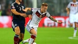 Marco Reus in action for Germany against Scotland
