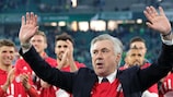 Bayern München coach Carlo Ancelotti enjoys his first Bundesliga title