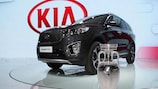 The trophy on show at the Kia stand