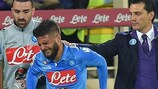 Fiorentina-Trainer Vincenzo Montella spricht Lorenzo Insigne (links) Mut zu