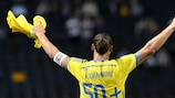 Zlatan Ibrahimović marks his 50th Sweden goal in style