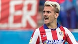 Antoine Griezmann after scoring one of his two goals against Elche
