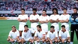 Milan ahead of their 1990 European Cup final triumph