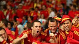 Spain fans celebrate