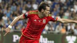 Gareth Bale jubelt über ein Tor gegen Israel