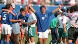 Итальянцы празднуют победу над Болгарией в 1994 года