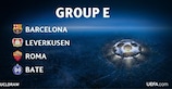 Holders Barcelona take on Leverkusen, Roma and BATE in Group E