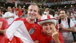 Englische Fans verfolgen ihre Mannschaft bei großen Turnieren stets zahlreich