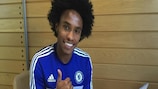 Willian was in high spirits as he took fans' Facebook questions