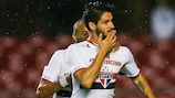 Alexandre Pato celebrates one of his 19 league goals for São Paulo during the 2014 and 2015 seasons
