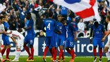 La France a marqué quatre buts à la Russie, autre équipe qualifiée pour l'EURO, mardi soir