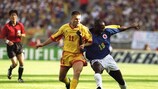 Le Roumanie Adrian Ilie lors de la victoire contre la Colombie à Lyon en juin 1998