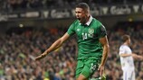 Jon Walters celebrates after scoring against Bosnia and Herzegovina in the EURO play-offs