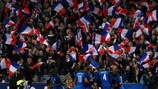 Los jugadores de Francia celebran un gol en un amistoso ante Rusia