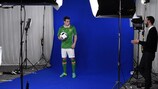 Seamus Coleman takes requests from UEFA.com's Ireland team reporter Paul Bryan