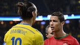 Ibrahimović y Cristiano Ronaldo, dos estrellas de la EURO