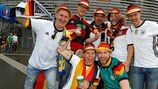 Les fans de l'Allemagne en force, lundi, à Lille