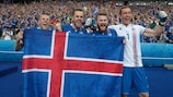 Islândia celebra o apuramento após a vitória contra a Áustria