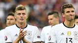 Toni Kroos y Thomas Müller en el partido ante Polonia (0-0)