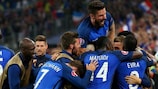 France celebrate their late, late victory
