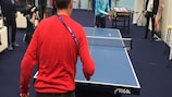 The Croatia squad are keen on their table tennis