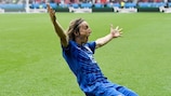 Luka Modrić tras marca el gol de la victoria ante Turquía