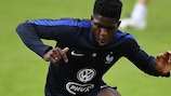 Samuel Umtiti is expected to make his France debut on Sunday