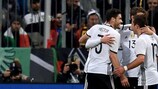 Deutschland feiert seinen 4:1-Testspielsieg gegen Italien im März