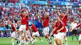 La Hongrie célèbre sa qualification pour les huitièmes de finale après son superbe match contre le Portugal