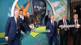 The UEFA EURO 2020 logo unveiling ceremony in Amsterdam
