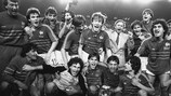 France celebrate after their 1984 UEFA European Championship triumph