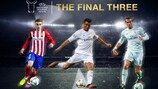Antoine Griezmann, Cristiano Ronaldo e Gareth Bale sono i tre finalisti