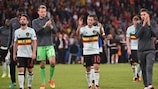 Бельгийские футболисты благодарят болельщиков за поддержку