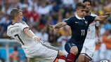 Bastian Schweinsteiger et Antoine Griezmann en quarts de finale de la Coupe du Monde de la FIFA