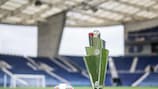 The trophy up for grabs at the Estádio do Dragão on Sunday