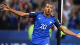 Kylian Mbappé rejoices after sealing France's 4-0 home win against the Dutch in World Cup qualifying